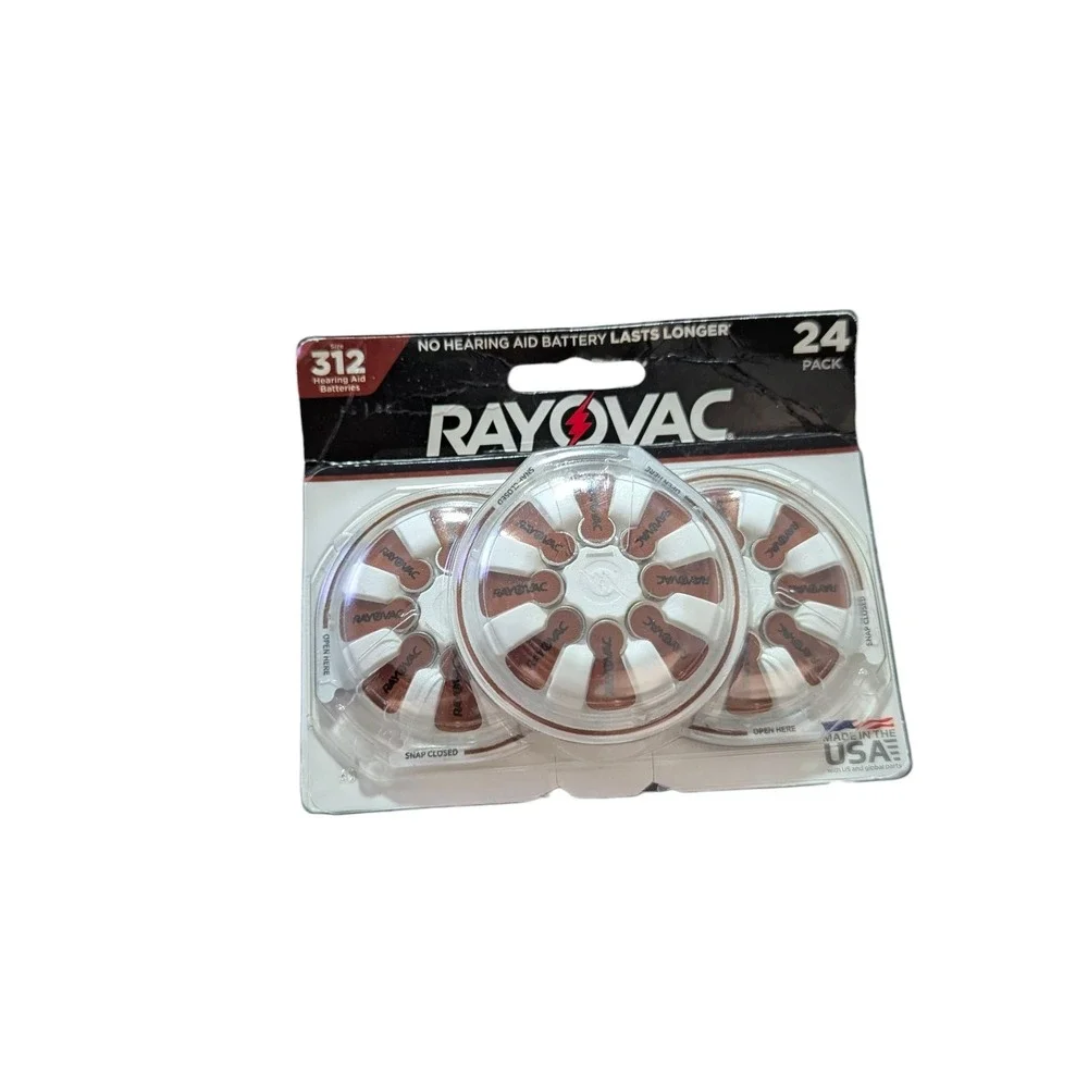 Z1N Rayovac L312ZA-24ZM Hearing Aid Batteries - 24 Pack Expires 9/26